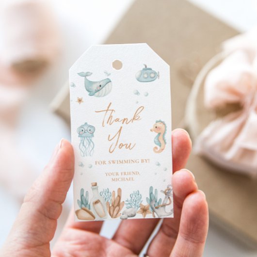 サンゴ礁のバースデー ギフトタグ