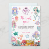 サンゴ礁のプレゼント　～マーメイドの誕生日～ サンキューカード (正面/裏面)