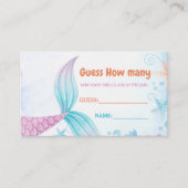 サンゴ礁のベイビーシャワー 何匹の魚がいるの？ エンクロージャーカード (正面)