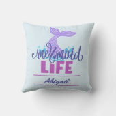 サンゴ礁のマーメイドライフ オーダーメイド クッション (裏面)