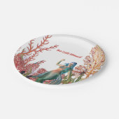 サンゴ礁のマーメイド　海の誕生日パーティー ペーパープレート (アングル)