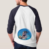 サンゴ礁のモンガラカワハギ - 写真デザイン | Tシャツ (裏面)
