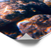 サンゴ礁の上を泳ぐグリーンウミガメ |ハワイ ポスター (角)