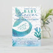 サンゴ礁の下の海の世界お姫様歓迎会ご招待 招待状 (スタンド正面)