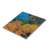 サンゴ礁の中の魚 タイル (側面)