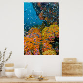 サンゴ礁の中の魚 ポスター (キッチン)