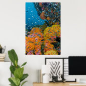 サンゴ礁の中の魚 ポスター (ホームオフィス)