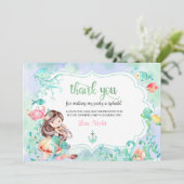 サンゴ礁の人魚感謝カード サンキューカード (スタンド正面)