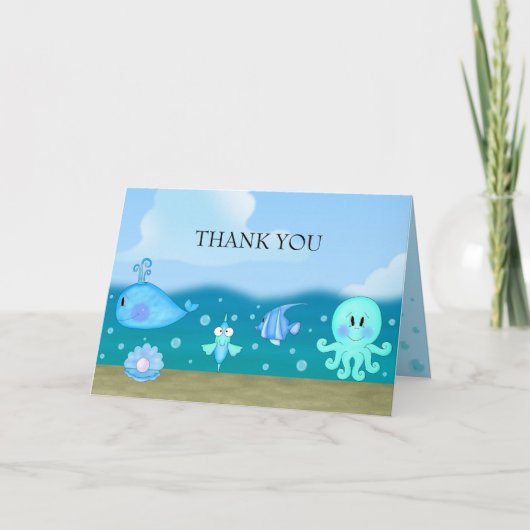 サンゴ礁の感謝カード サンキューカード (正面)