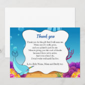 サンゴ礁の海の下のカスタムお礼カード, ナーワハル 招待状 (正面/裏面)