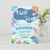 サンゴ礁の海の動物たち　２さいのお誕生日 招待状 (スタンド正面)