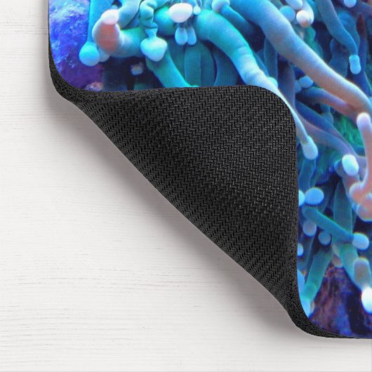 サンゴ礁の海アネノーム青ピンク紫の海 マウスパッド (コーナー)