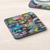 サンゴ礁の海洋生物:魚と動物モダン、 コースター (左側)