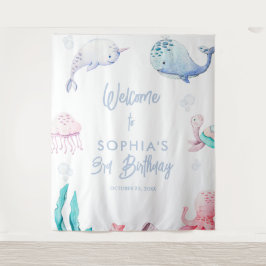 サンゴ礁の海　３さいの誕生日 タペストリー