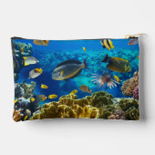 サンゴ礁の熱帯魚の写真 アクセサリーポーチ (裏面)