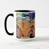 サンゴ礁の熱帯魚 深い青色の美しい珊瑚 マグカップ (左)