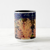 サンゴ礁の熱帯魚 深い青色の美しい珊瑚 マグカップ (中央)