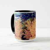 サンゴ礁の熱帯魚 深い青色の美しい珊瑚 マグカップ (正面左)