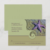 サンゴ礁の目的地ウェディング　出欠確認返信カード 出欠カード (正面/裏面)