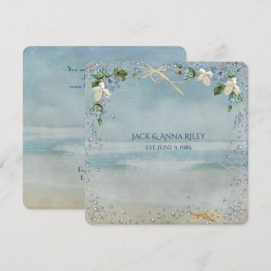 サンゴ礁の誓いの更新 招待状 (正面/裏面)