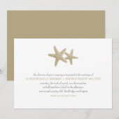 サンゴ礁の誓い　星の魚ふたりの結婚式招待状 招待状 (正面/裏面)