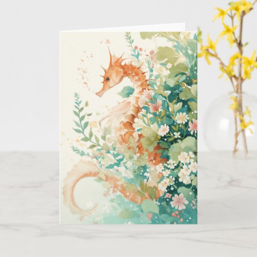 サンゴ礁の間のエテ鮮やかリア カード (黄色い花)