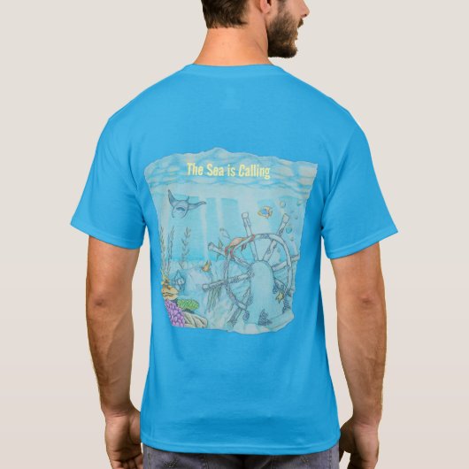 サンゴ礁の難破船 Tシャツ (裏面)