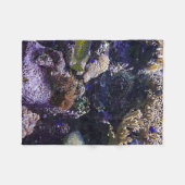 サンゴ礁の魚 フリースブランケット (正面(横))