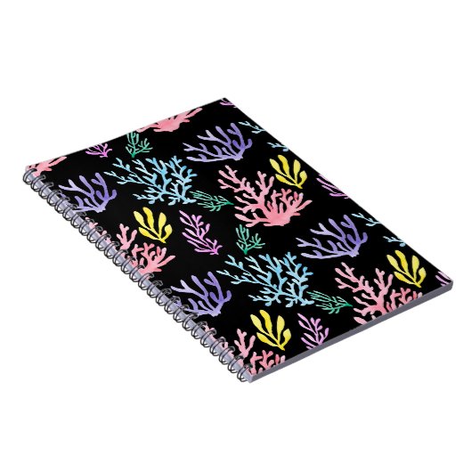サンゴ礁エレガンス:水彩パターン ノートブック (右側)