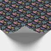 サンゴ礁エレガンス：水彩パターン ラッピングペーパー (角)