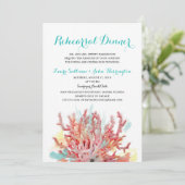 サンゴ礁カラフル水彩画|リハーサルディナー 招待状 (スタンド正面)