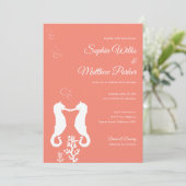 サンゴ礁シーホース結婚式招待状 招待状 (スタンド正面)