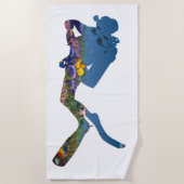 サンゴ礁ダイブ ビーチタオル (正面)