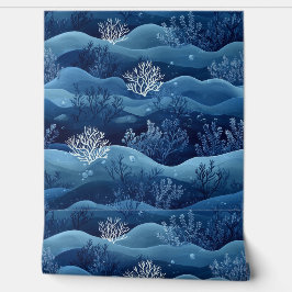 サンゴ礁パターン水中世界の壁の装飾 壁紙