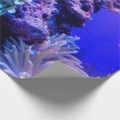 サンゴ礁ブルーパープルシーアネノーム ラッピングペーパー (角)