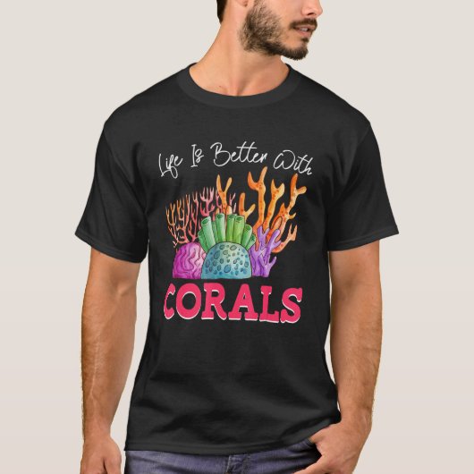 サンゴ礁海サンゴ礁 Tシャツ (正面)
