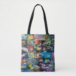 サンゴ礁海洋生物：魚と動物 トートバッグ
