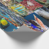 サンゴ礁海洋魚と動物の写真自然 ラッピングペーパー (角)