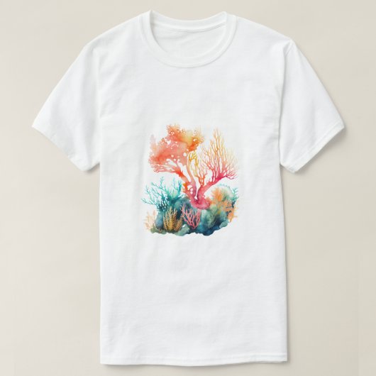 サンゴ礁 コンセプト アーティスティック デザイン Tシャツ (デザイン正面)
