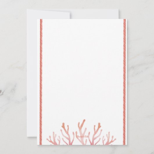 サンゴ礁 招待状 (裏面)