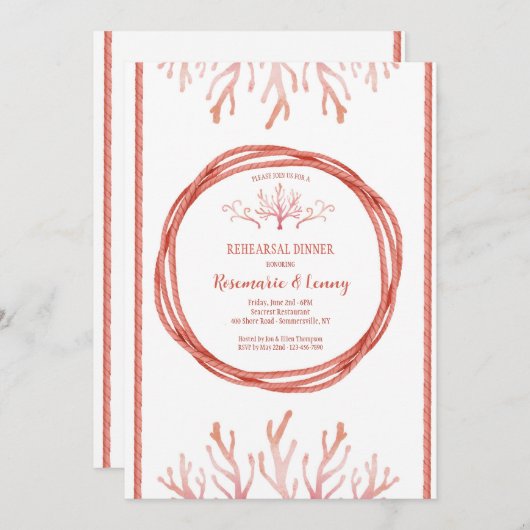 サンゴ礁 招待状 (正面/裏面)