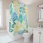 サンゴ礁、藻類のシームレスなパターン。 シャワーカーテン (インサイチュ)