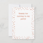 サンゴ紙吹雪水色ドットサンキューカード サンキューカード (裏面)