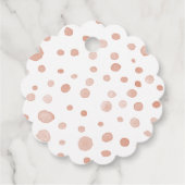 サンゴ紙吹雪水色ドットメッセージカード フェイバータグ (裏面)