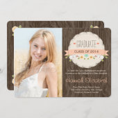 サンゴ素朴フローラ卒業写真発表 招待状 (正面/裏面)