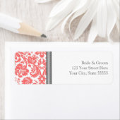 サンゴ結婚のカスタム差出人住所ラベル ラベル (インサイチュ)