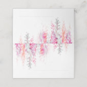 サンゴ結婚オレンジピンクの花列 プレイスカード (外部開封)