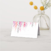 サンゴ結婚オレンジピンクの花列 プレイスカード (裏面)