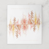 サンゴ結婚オレンジピンクの花列 プレイスカード (外部開封)