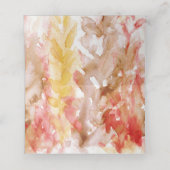 サンゴ結婚オレンジピンクの花列 プレイスカード (内部開封)